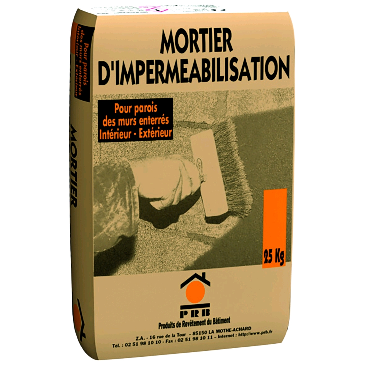 PRB Mortier d'imperméabilisation en couche mince - 25Kg