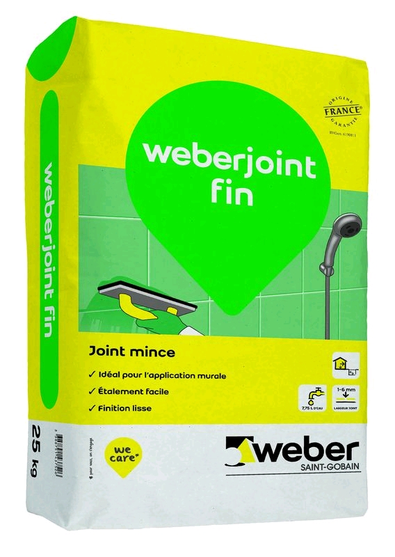 JOINT CARRELAGE WEBER JOINT FIN 25Kg