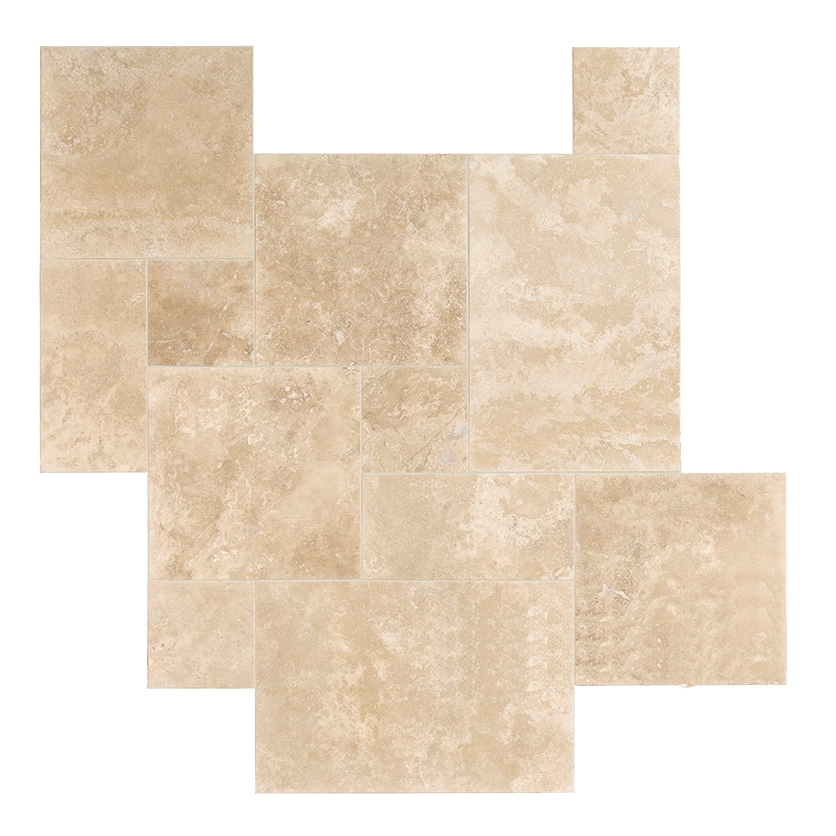 Bordure de jardin en pierre naturelle Travertin Beige Nuancé 50x20x5