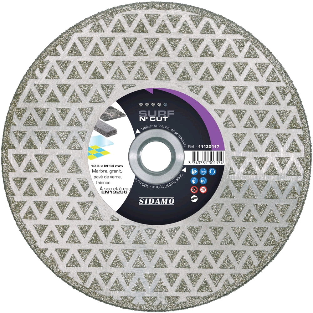 DISQUE DIAMANT SURF N'CUT D.125XM14XH3