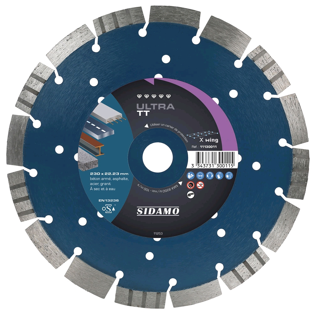 DISQUE DIAMANT ULTRA TT D.230X22.23XH7