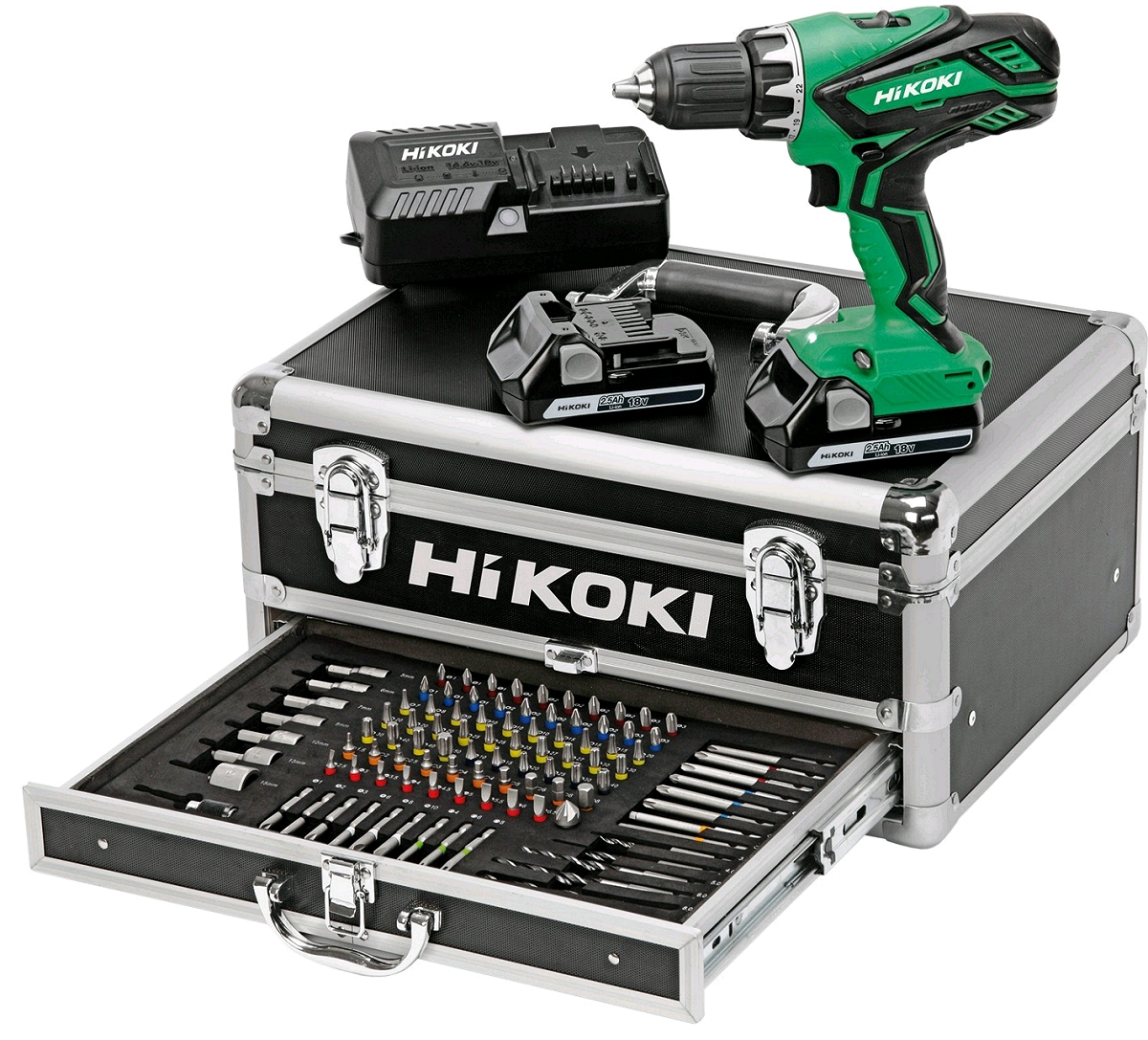 HIKOKI - COFFRET PERCEUSE VISSEUSE 18V 2.5AH - KC18DJLFZ