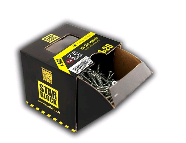 Vis TORX STARBLOCK Acier Zingué (Boite Carton)