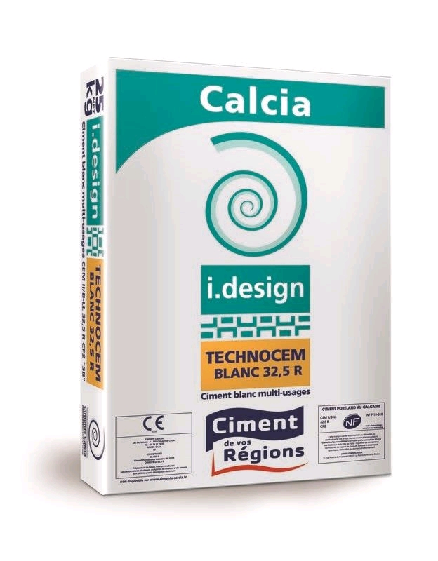 CALCIA CIMENT Blanc i.design TECHNOCEM CEM II/B-LL 32,5 R CE CP2 NF 'SB' - 35Kg