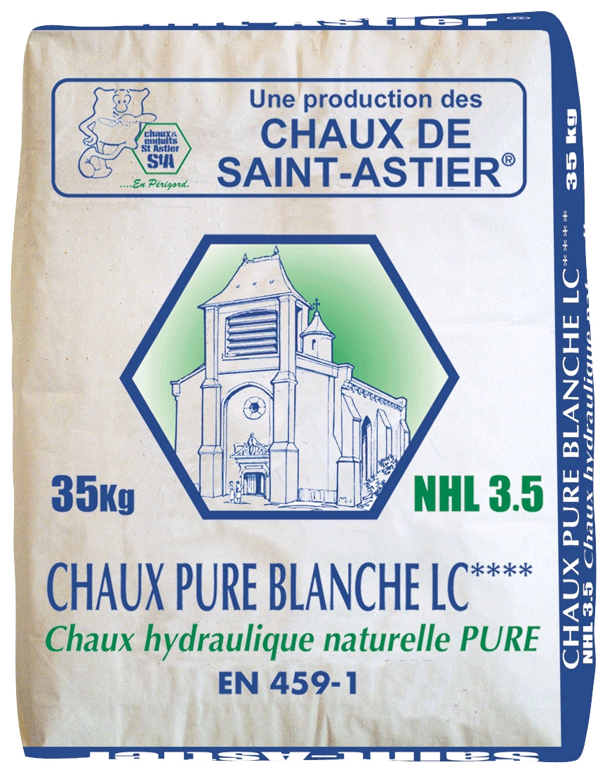 Chaux Naturelle JHydraulique Pure Blanche LC****® NHL 3,5 - 35 Kg
