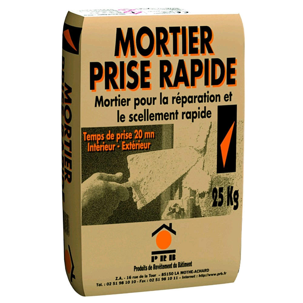 PRB Mortier à prise rapide prêt à l'emploi - 25 Kg
