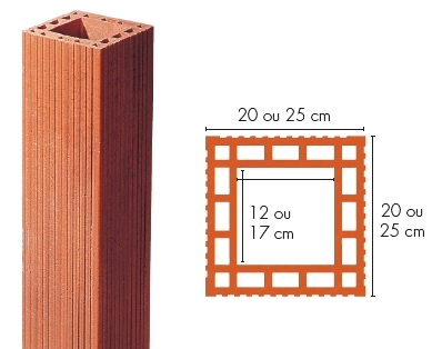 Pilier Monolithe 20X20 Hauteur 280