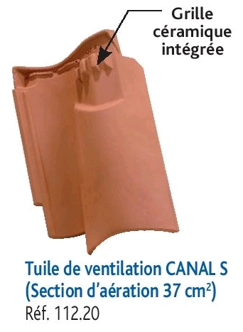 Tuiles de Ventilations (Chatières) Canal S