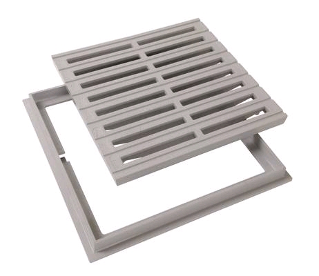 Grille De Sol Avec Cadre NICOLL 300X300 Gris Clair