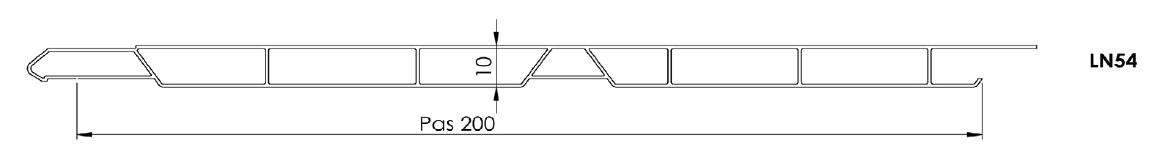 Lambris PVC Alveolaire 2 Frises Largeur 20cm x Longueur 4ml - Blanc