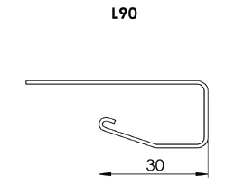 Profilé de Finition Murale Longueur 4ml - Blanc