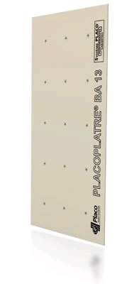 Plaque de Plâtre Placoplatre® BA 13 - long. 2,50m x larg. 0,60m