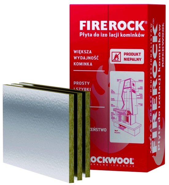 FIREROCK Ep 40mm - longueur 1,0ml x largeur 0,6ml - R = 0,7 m²K/W